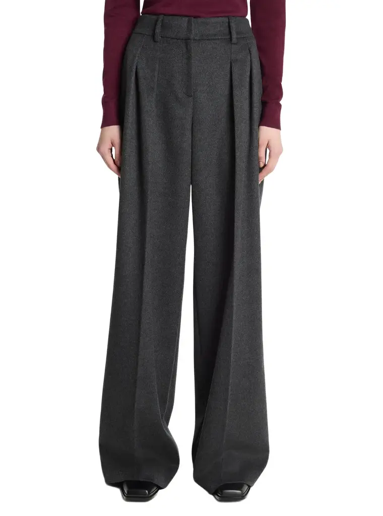 Michael Kors Collection Cashmere Pleated Slouch Trousers | Image 1 Michael Kors Collection Cashmere Pleated Slouch Trousers | Image 1