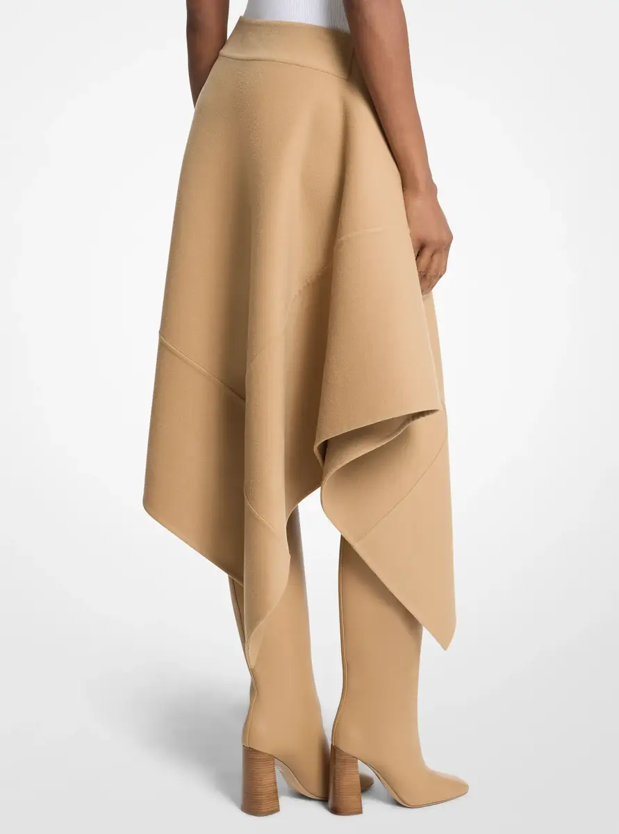 Michael Kors Collection Asymmetric Wool Skirt in Natural | Thumbnail 2 Michael Kors Collection Asymmetric Wool Skirt in Natural | Thumbnail 2