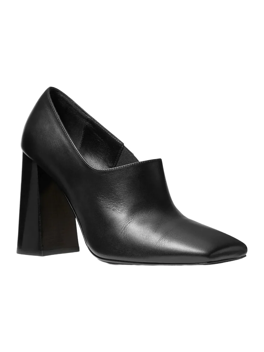 Michael Kors Collection Sofia High Throat Leather Pump in Black