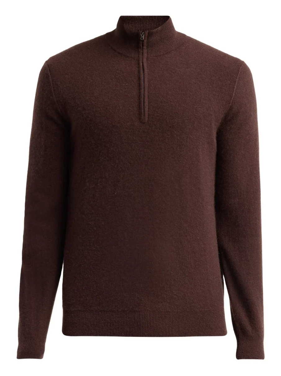 Men's Boiled Cashmere Zip Sweater Men's Boiled Cashmere Zip Sweater