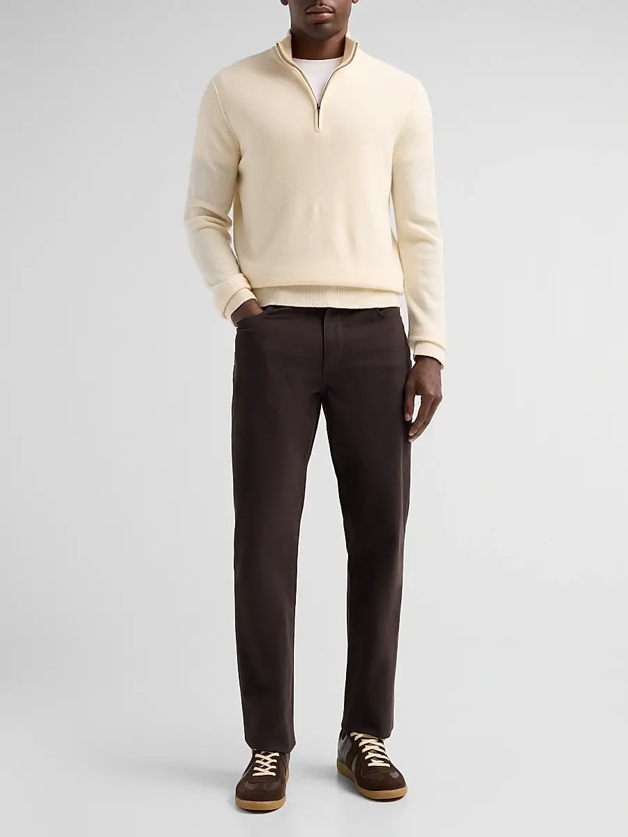 Vince Men's Boiled Cashmere Zip Sweater | Thumbnail 2 Vince Men's Boiled Cashmere Zip Sweater | Thumbnail 2