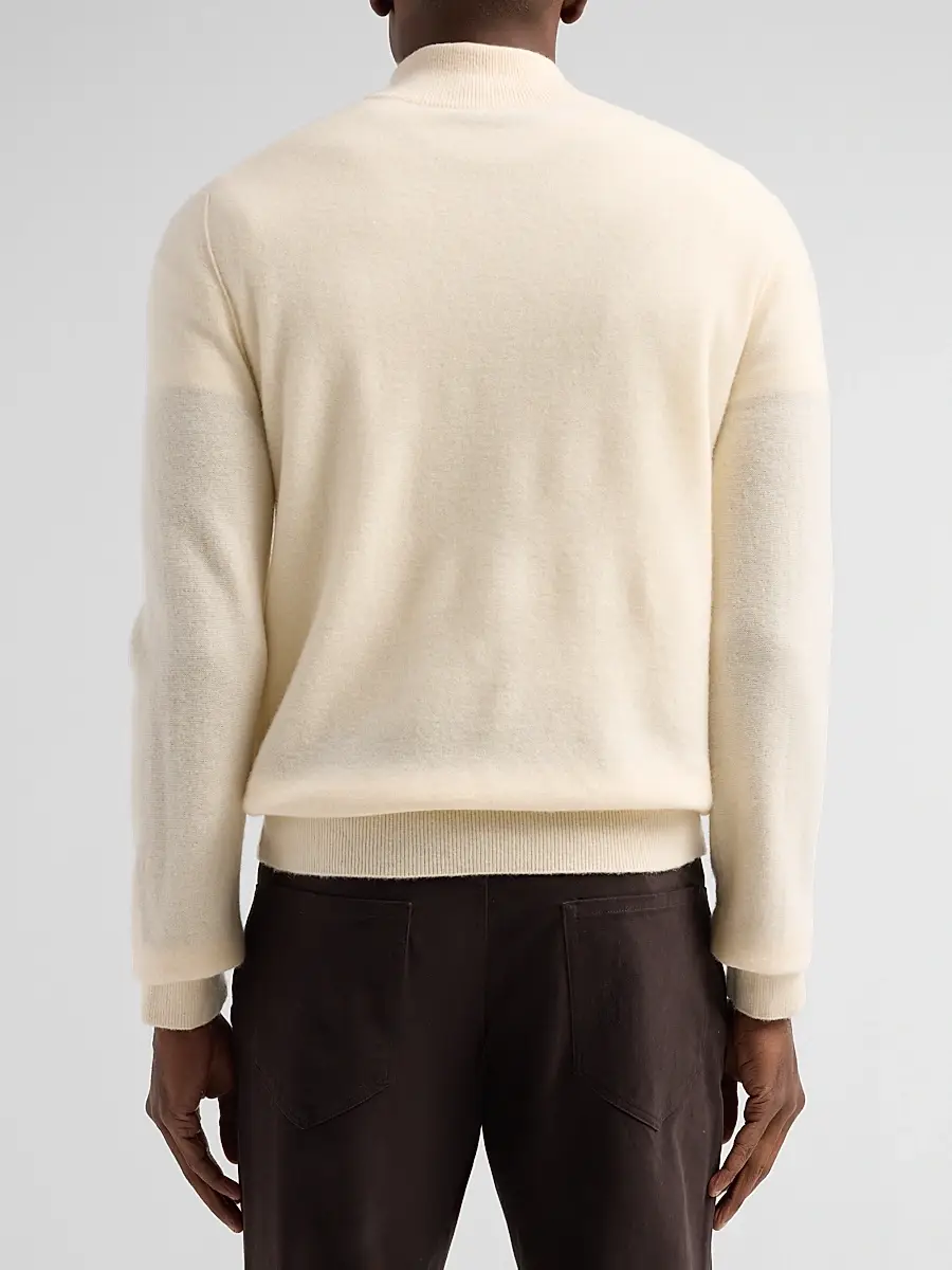Vince Men's Boiled Cashmere Zip Sweater | Thumbnail 3 Vince Men's Boiled Cashmere Zip Sweater | Thumbnail 3