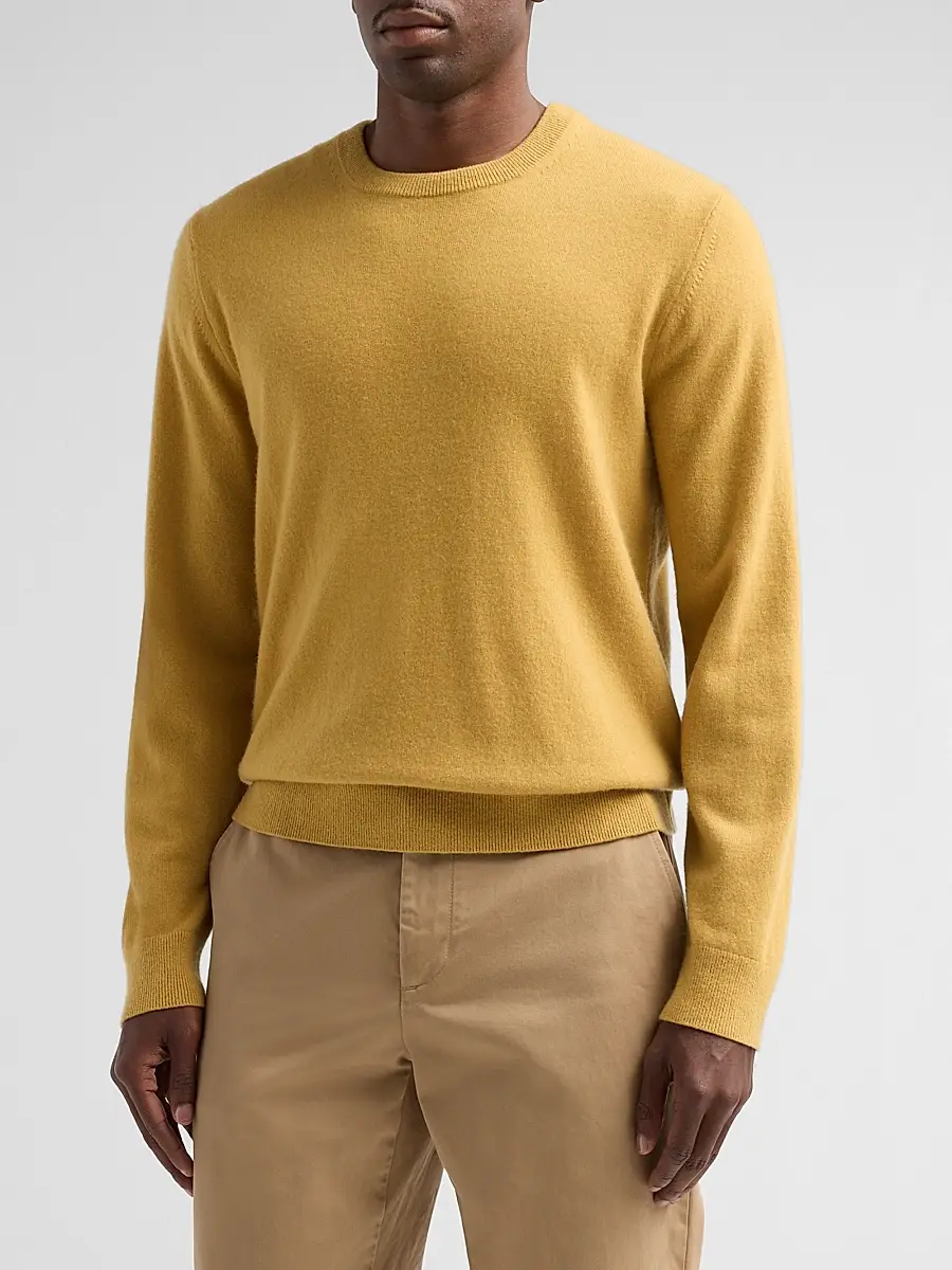 Vince Men's Cashmere Crewneck Sweater | Thumbnail 4 Vince Men's Cashmere Crewneck Sweater | Thumbnail 4