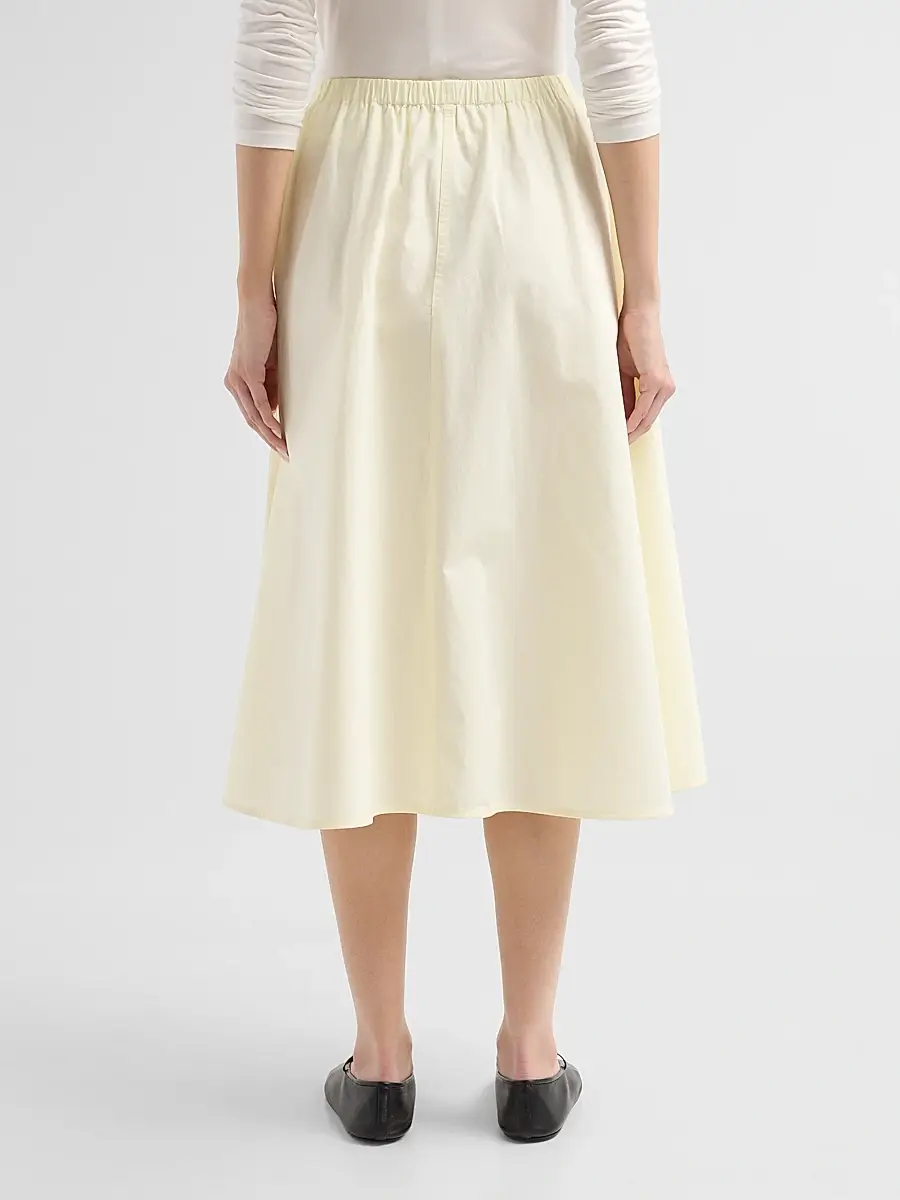 Vince Women's Pocket Full Cotton Midi-Skirt | Thumbnail 3 Vince Women's Pocket Full Cotton Midi-Skirt | Thumbnail 3
