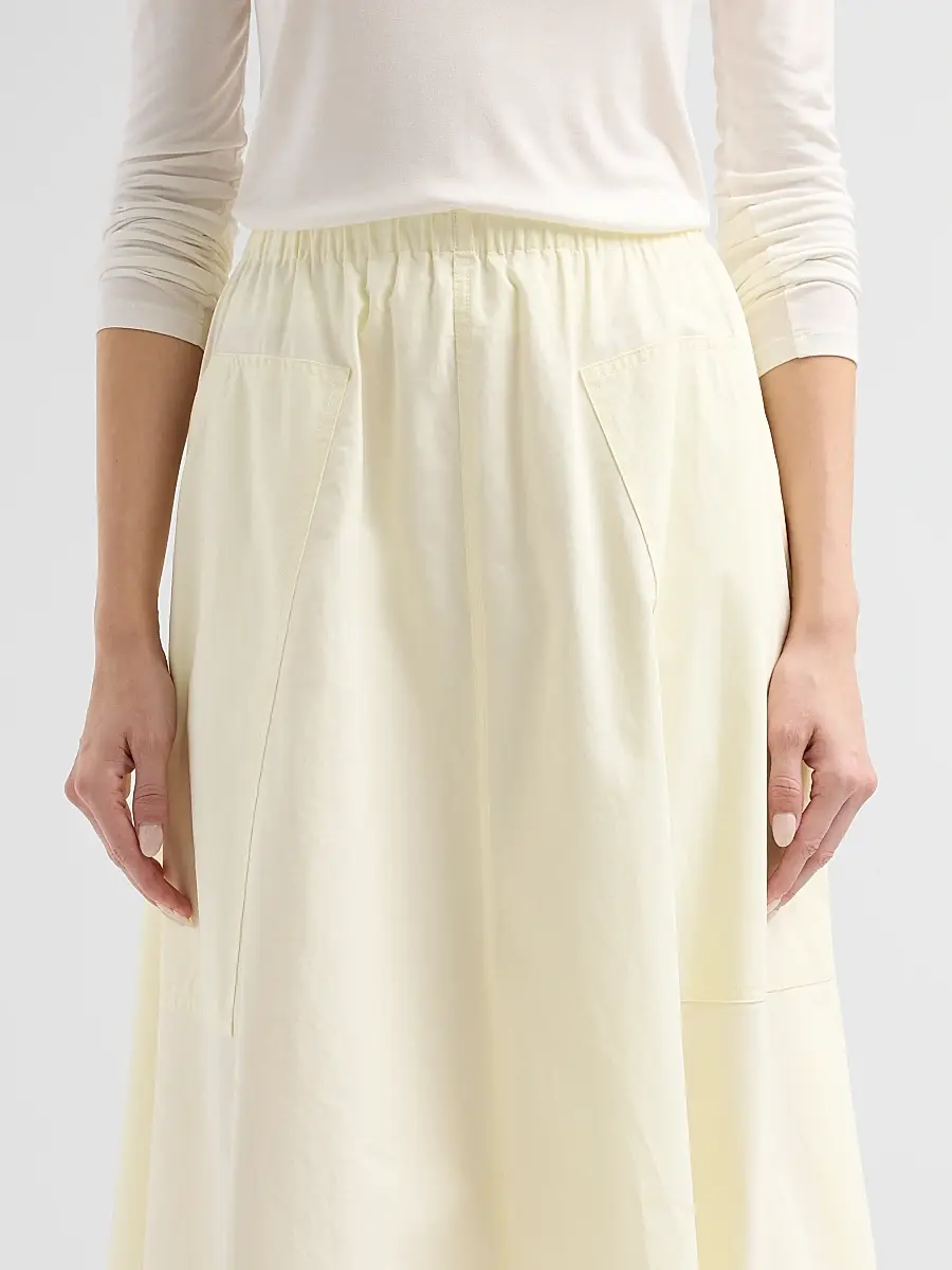 Vince Women's Pocket Full Cotton Midi-Skirt | Thumbnail 5 Vince Women's Pocket Full Cotton Midi-Skirt | Thumbnail 5