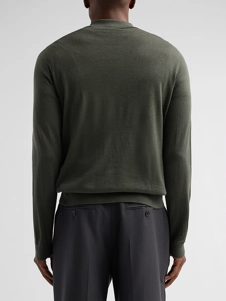 Vince Men's Merino Wool Polo Sweater | Thumbnail 3