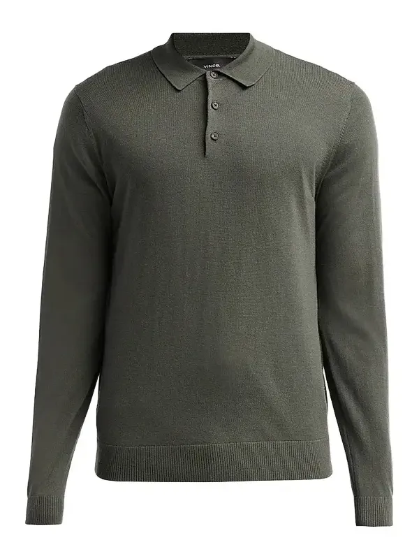 Men's Merino Wool Polo Sweater Men's Merino Wool Polo Sweater