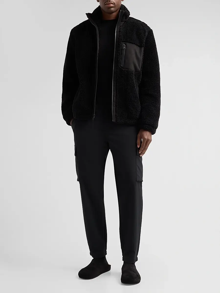 Vince Men's Faux-Sherpa Zip-Up Jacket | Thumbnail 2 Vince Men's Faux-Sherpa Zip-Up Jacket | Thumbnail 2