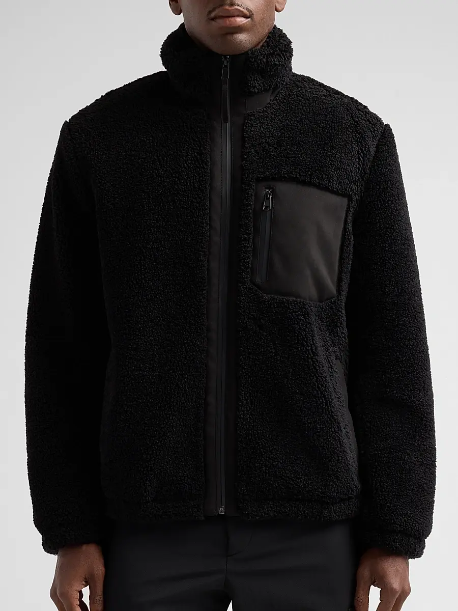 Vince Men's Faux-Sherpa Zip-Up Jacket | Thumbnail 5 Vince Men's Faux-Sherpa Zip-Up Jacket | Thumbnail 5