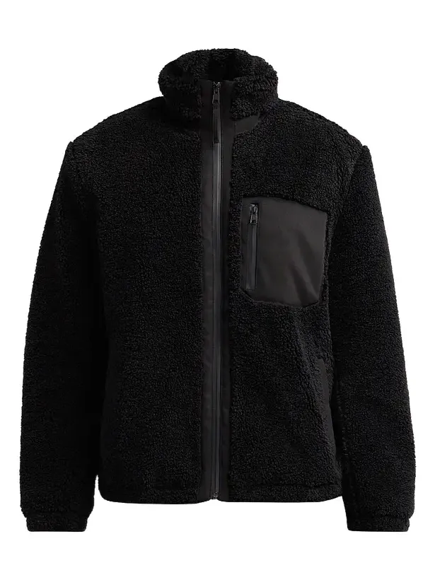 Vince Men's Faux-Sherpa Zip-Up Jacket