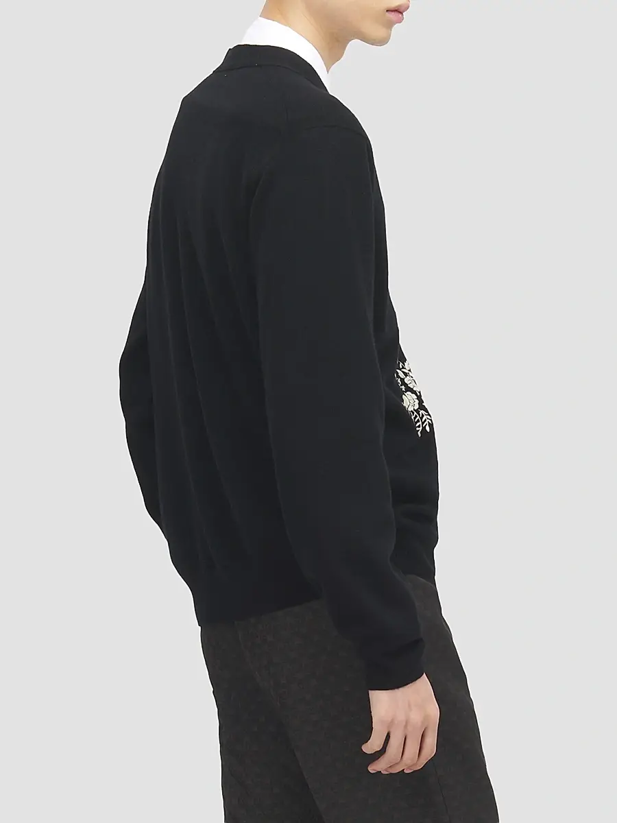 Alexander McQueen Men's Embroidered Wool Cardigan | Thumbnail 5 Alexander McQueen Men's Embroidered Wool Cardigan | Thumbnail 5