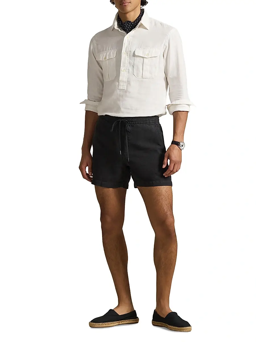 Polo Ralph Lauren Men's Prepster Linen Shorts | Thumbnail 2 Polo Ralph Lauren Men's Prepster Linen Shorts | Thumbnail 2