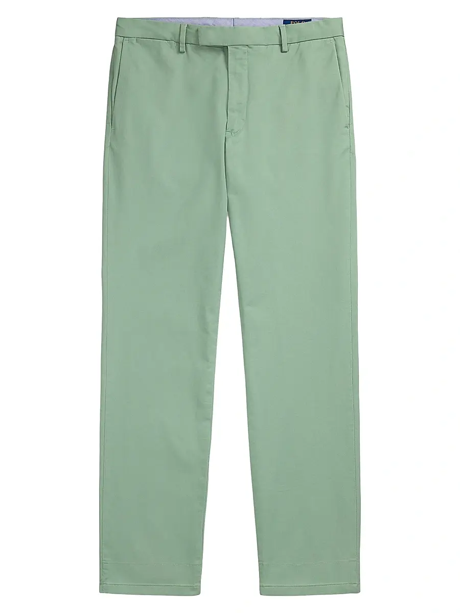 Polo Ralph Lauren Men's Military Stretch-Cotton Mid-Rise Straight-Leg Pants - Faded Mint | Image 1 Polo Ralph Lauren Men's Military Stretch-Cotton Mid-Rise Straight-Leg Pants - Faded Mint | Image 1