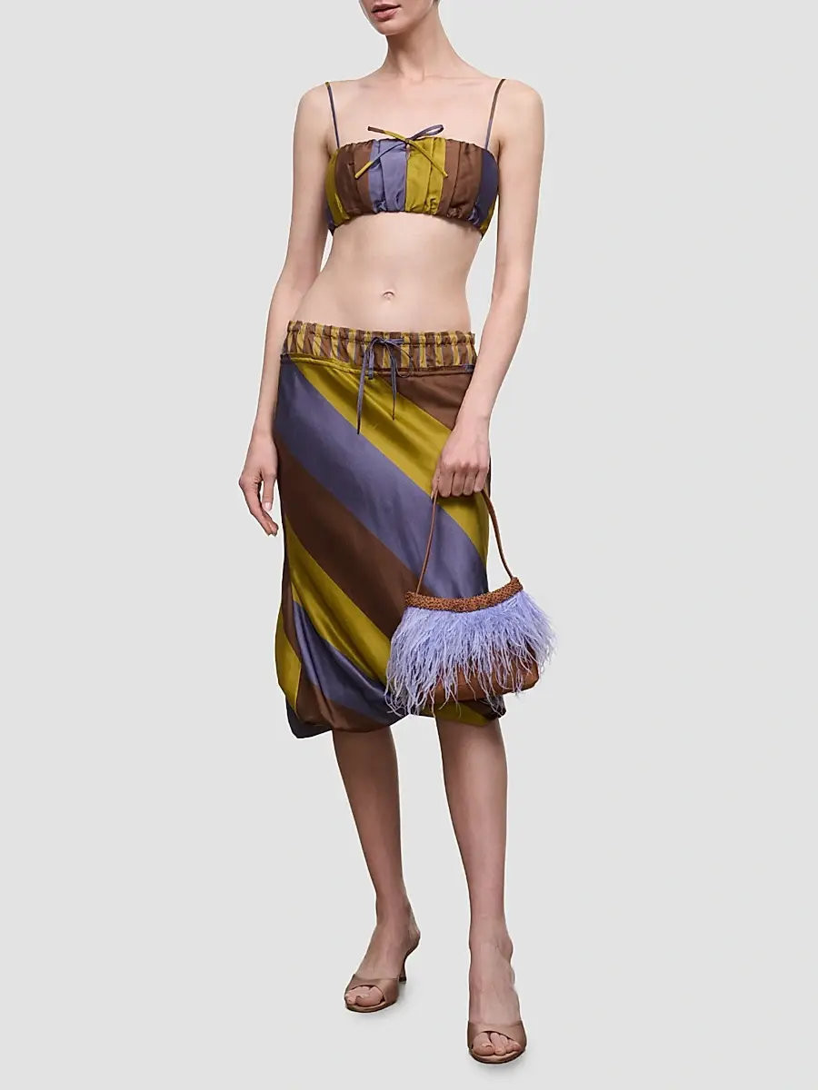 Staud Women's Winslow Beaded Feather Shoulder Bag | Thumbnail 3