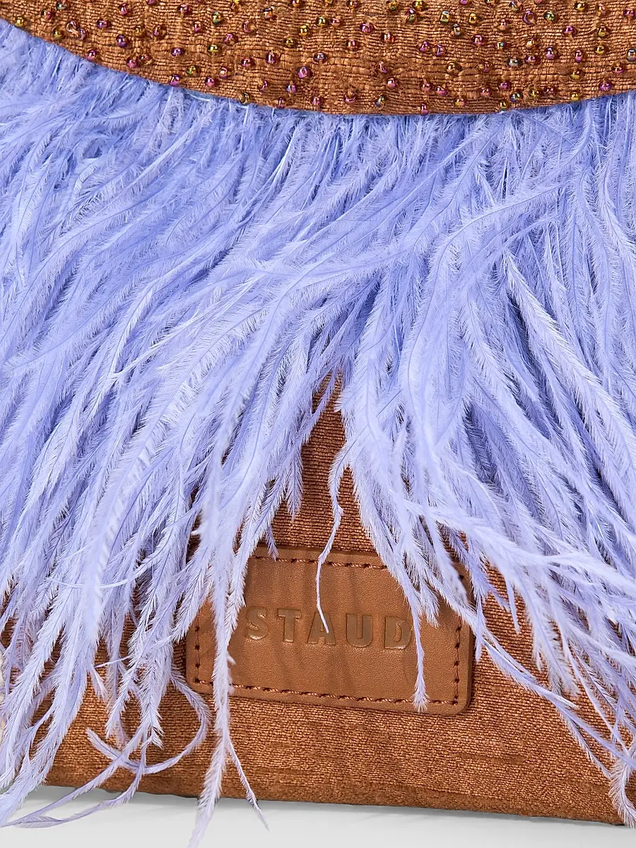 Staud Women's Winslow Beaded Feather Shoulder Bag | Thumbnail 6