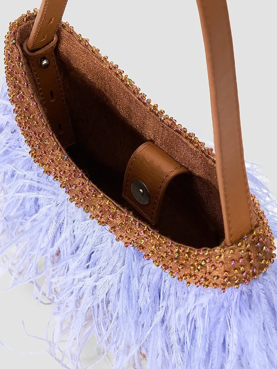 Staud Women's Winslow Beaded Feather Shoulder Bag | Thumbnail 7
