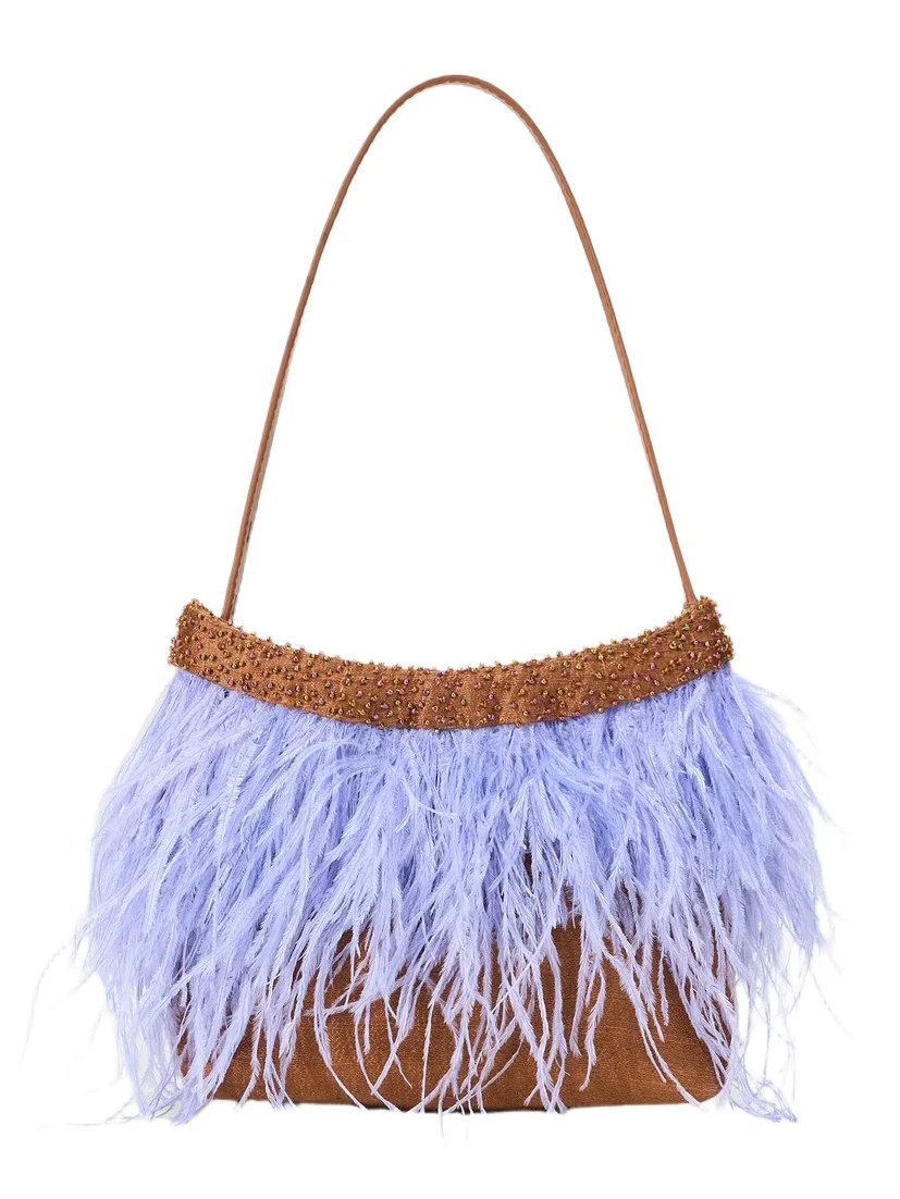 Women's Winslow Beaded Feather Shoulder Bag Women's Winslow Beaded Feather Shoulder Bag