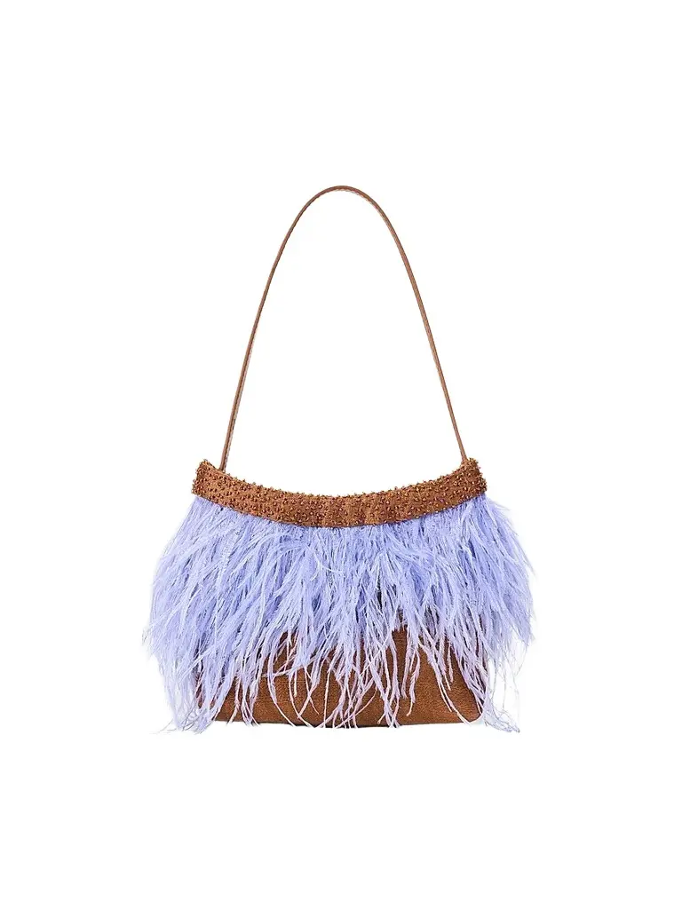 Staud Women's Winslow Beaded Feather Shoulder Bag | Image 1 Staud Women's Winslow Beaded Feather Shoulder Bag | Image 1
