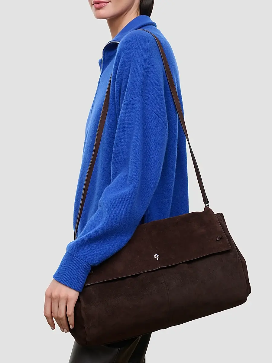 Staud Women's Cy Oversized Suede Crossbody Bag | Thumbnail 2 Staud Women's Cy Oversized Suede Crossbody Bag | Thumbnail 2