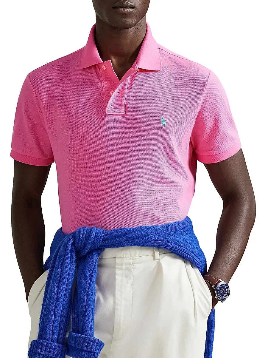 Polo Ralph Lauren Men's Logo Cotton Mesh Polo | Thumbnail 3