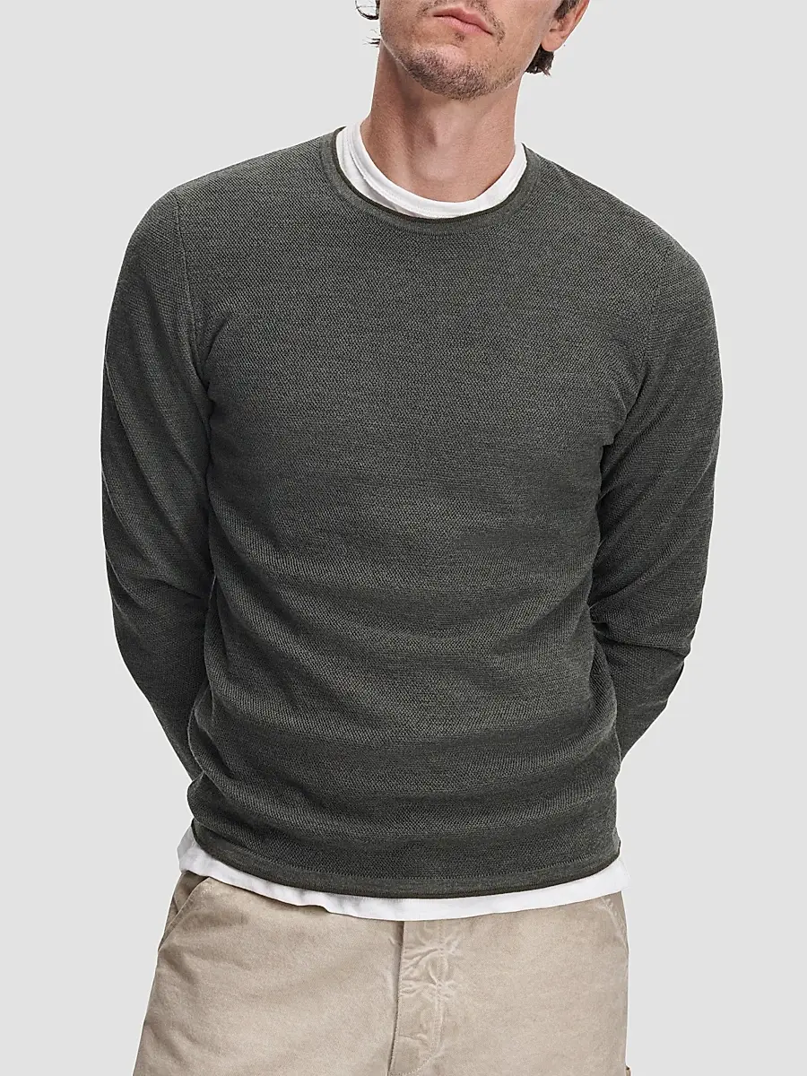 rag & bone Men's Brooks Merino Wool Crewneck Sweater | Thumbnail 4 rag & bone Men's Brooks Merino Wool Crewneck Sweater | Thumbnail 4