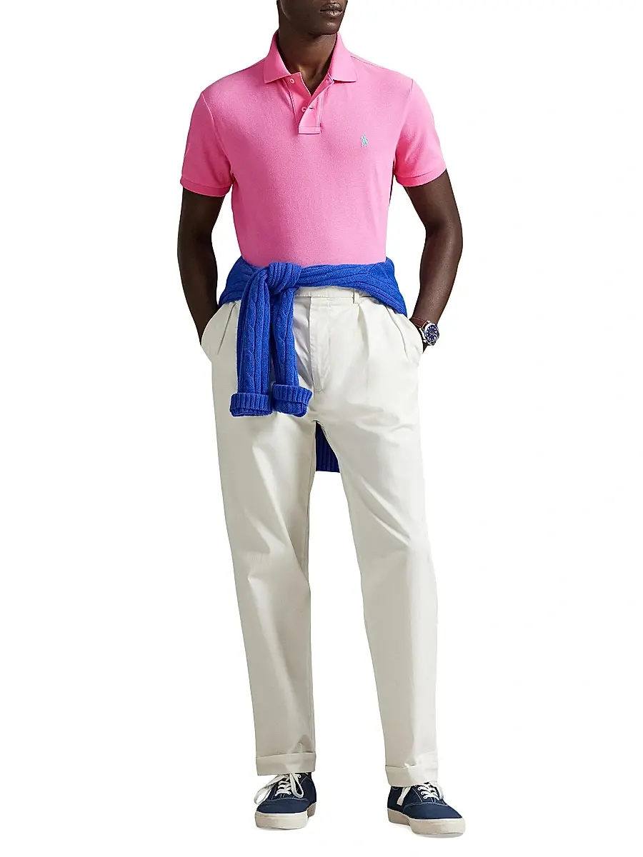 Polo Ralph Lauren Men's Custom-Slim-Fit Mesh Polo Shirt | Thumbnail 2