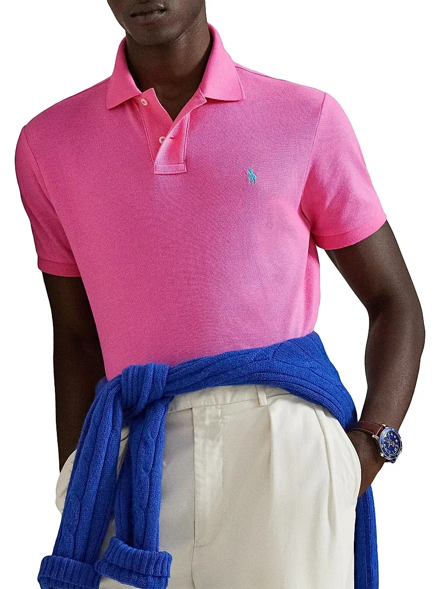 Polo Ralph Lauren Men's Custom-Slim-Fit Mesh Polo Shirt | Thumbnail 6