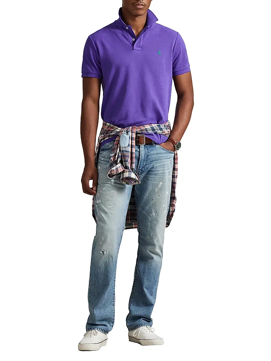 Polo Ralph Lauren Men's Custom-Slim-Fit Mesh Polo Shirt | Thumbnail 2 Polo Ralph Lauren Men's Custom-Slim-Fit Mesh Polo Shirt | Thumbnail 2
