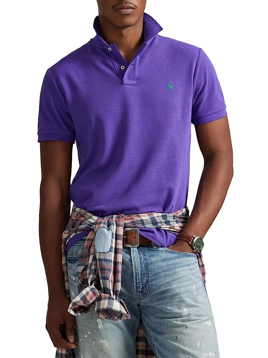 Polo Ralph Lauren Men's Custom-Slim-Fit Mesh Polo Shirt | Thumbnail 3 Polo Ralph Lauren Men's Custom-Slim-Fit Mesh Polo Shirt | Thumbnail 3
