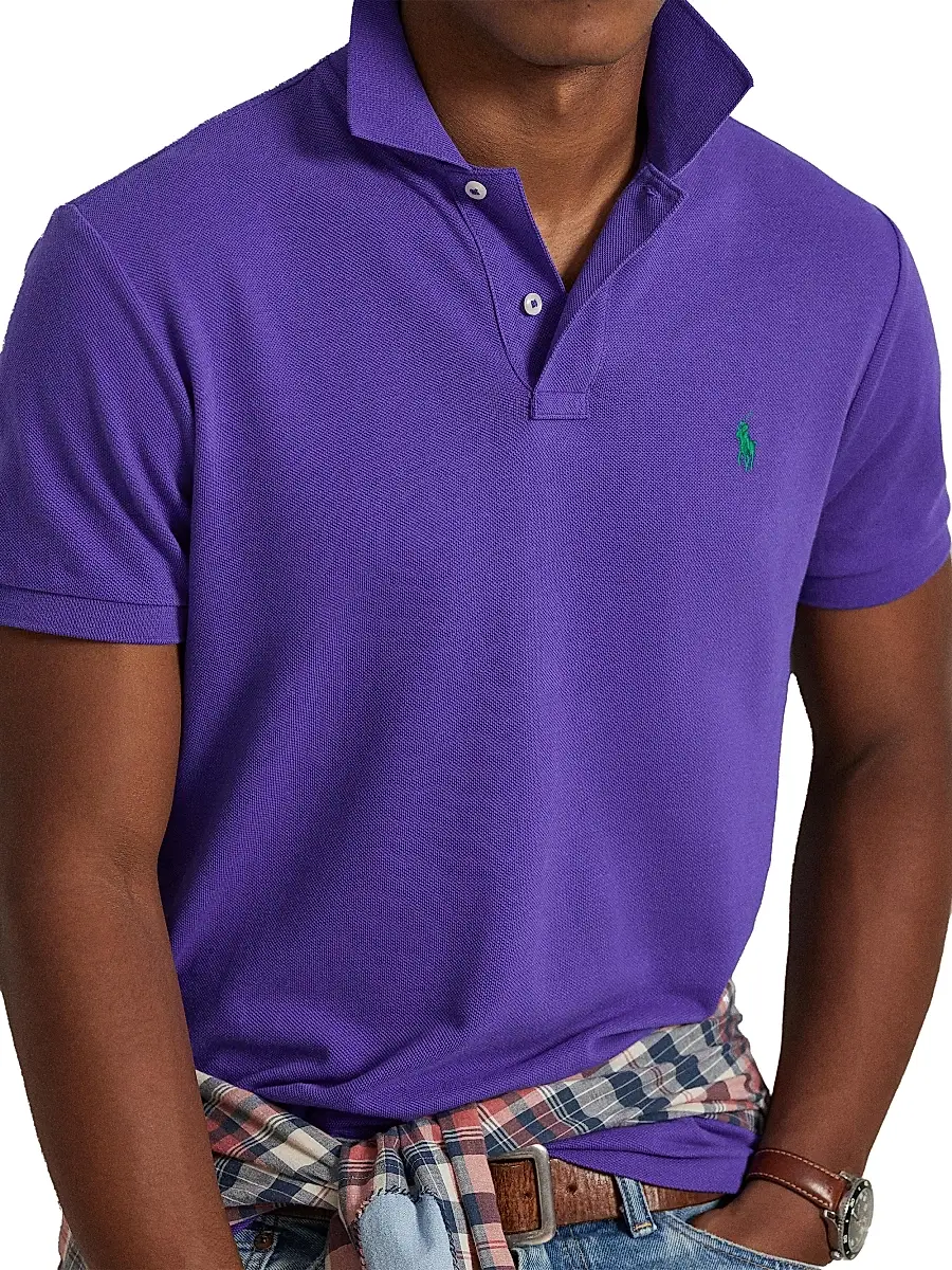 Polo Ralph Lauren Men's Custom-Slim-Fit Mesh Polo Shirt | Thumbnail 5 Polo Ralph Lauren Men's Custom-Slim-Fit Mesh Polo Shirt | Thumbnail 5