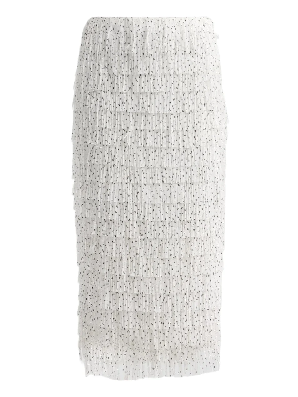 Women's Roxanne Polka Dot Fringe Midi Skirt