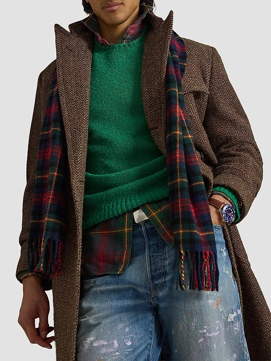 Polo Ralph Lauren Men's Elbow-Patch Wool-Cashmere Crewneck Sweater | Thumbnail 6 Polo Ralph Lauren Men's Elbow-Patch Wool-Cashmere Crewneck Sweater | Thumbnail 6