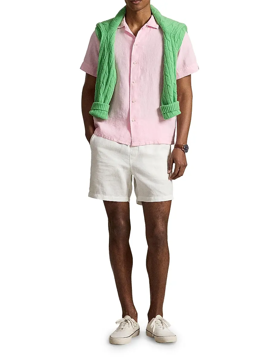 Polo Ralph Lauren Men's Classic-Fit Linen Camp Shirt | Thumbnail 2