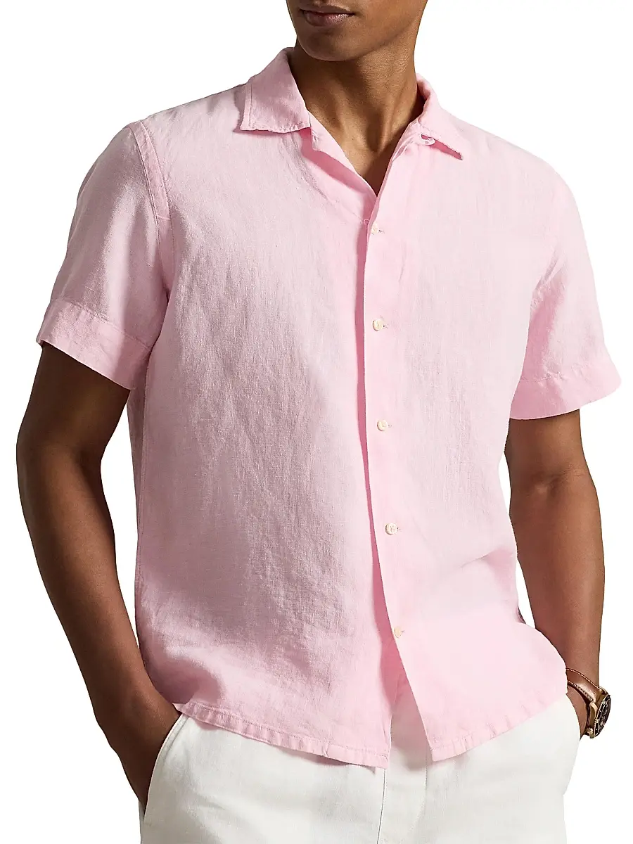 Polo Ralph Lauren Men's Classic-Fit Linen Camp Shirt | Thumbnail 3