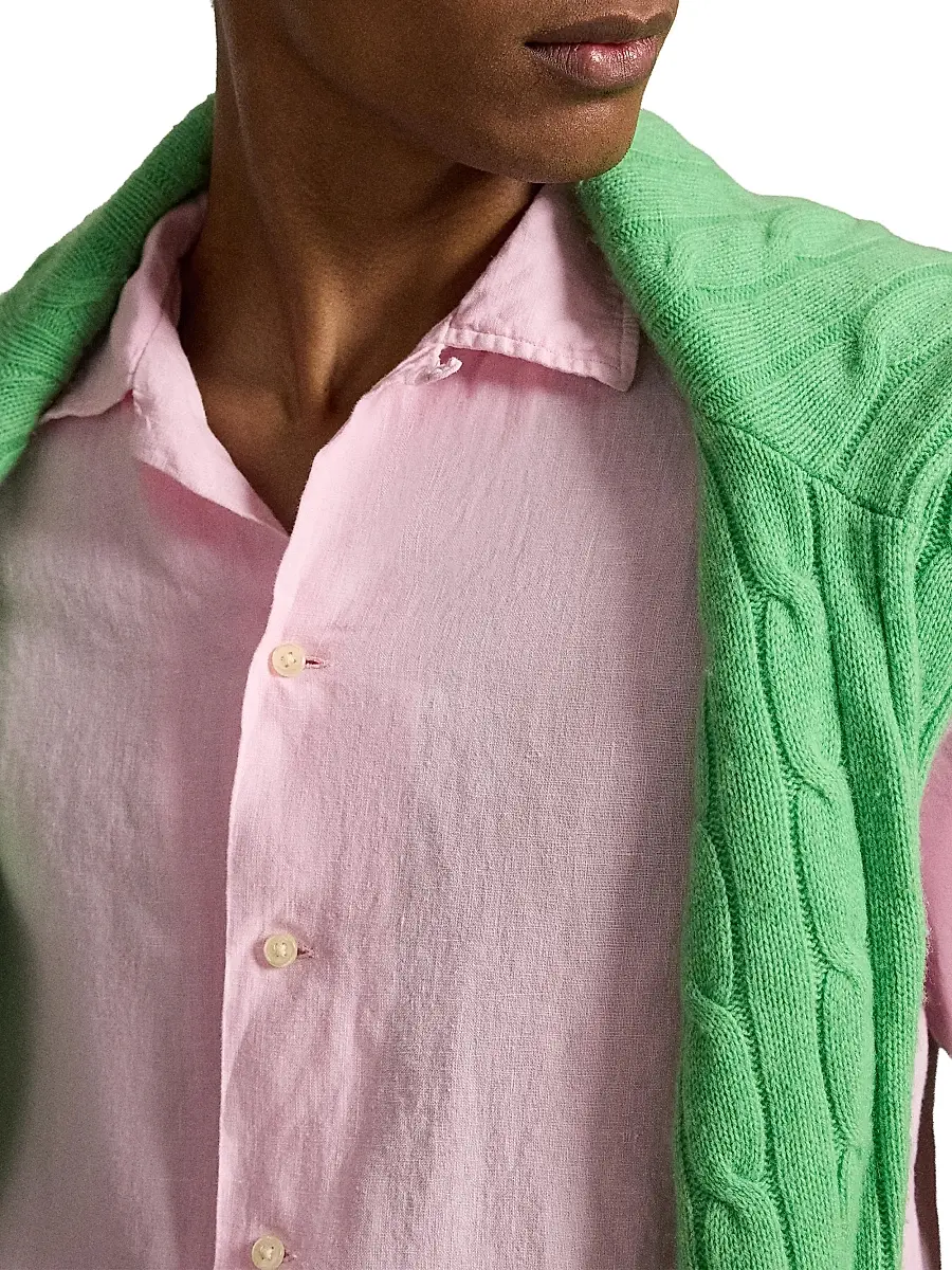 Polo Ralph Lauren Men's Classic-Fit Linen Camp Shirt | Thumbnail 6