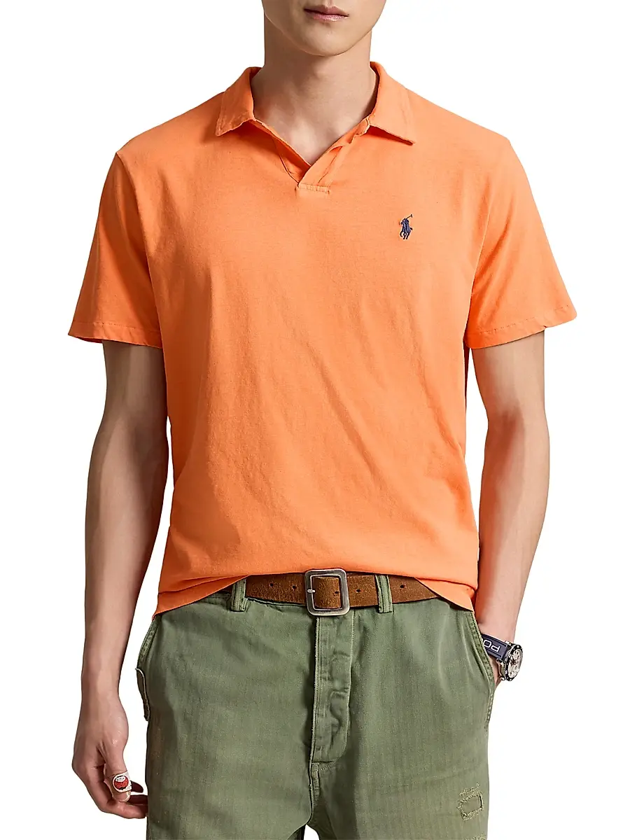 Polo Ralph Lauren Men's Logo Cotton-Linen Jersey Polo Shirt | Thumbnail 3