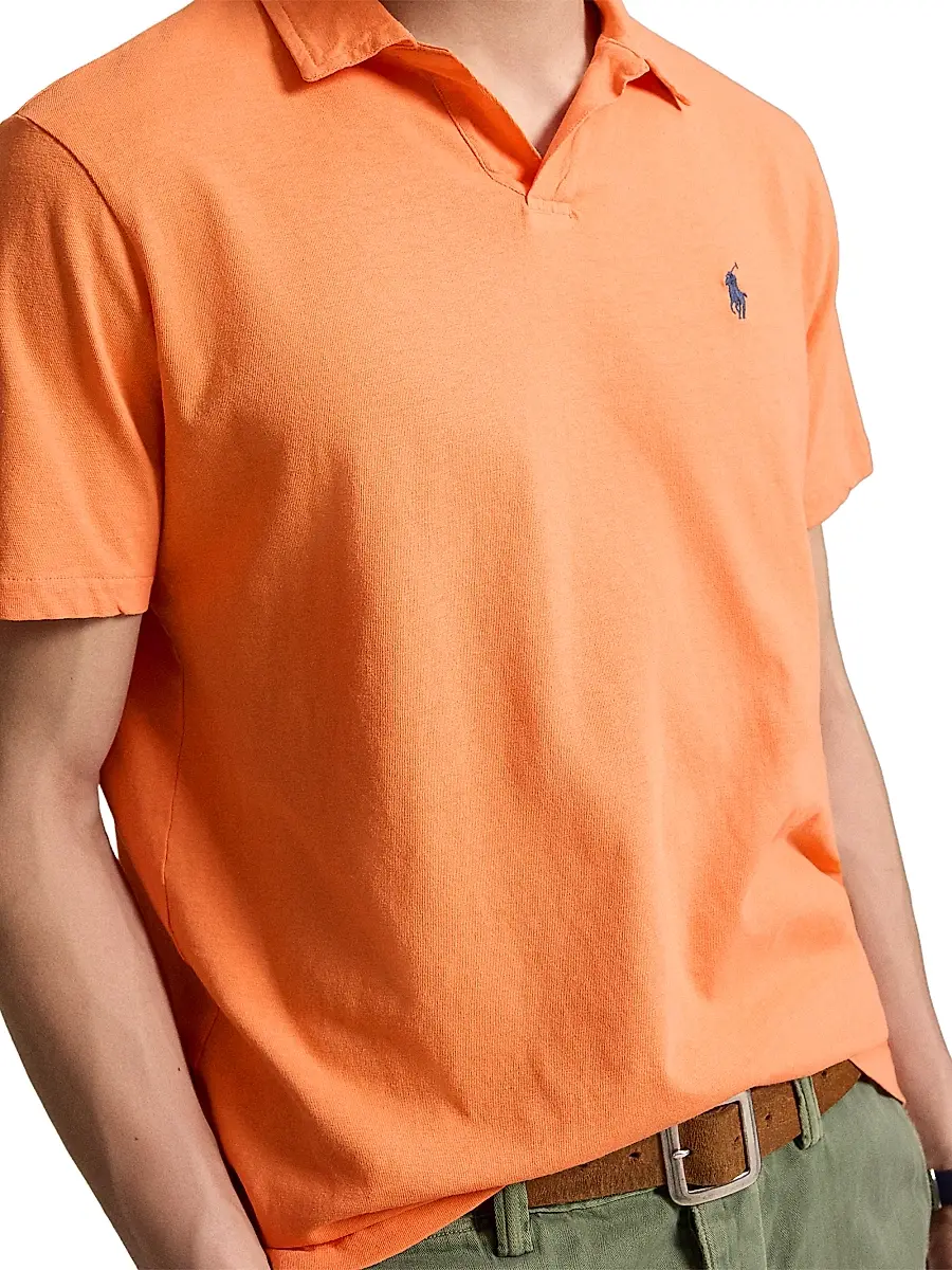 Polo Ralph Lauren Men's Logo Cotton-Linen Jersey Polo Shirt | Thumbnail 5