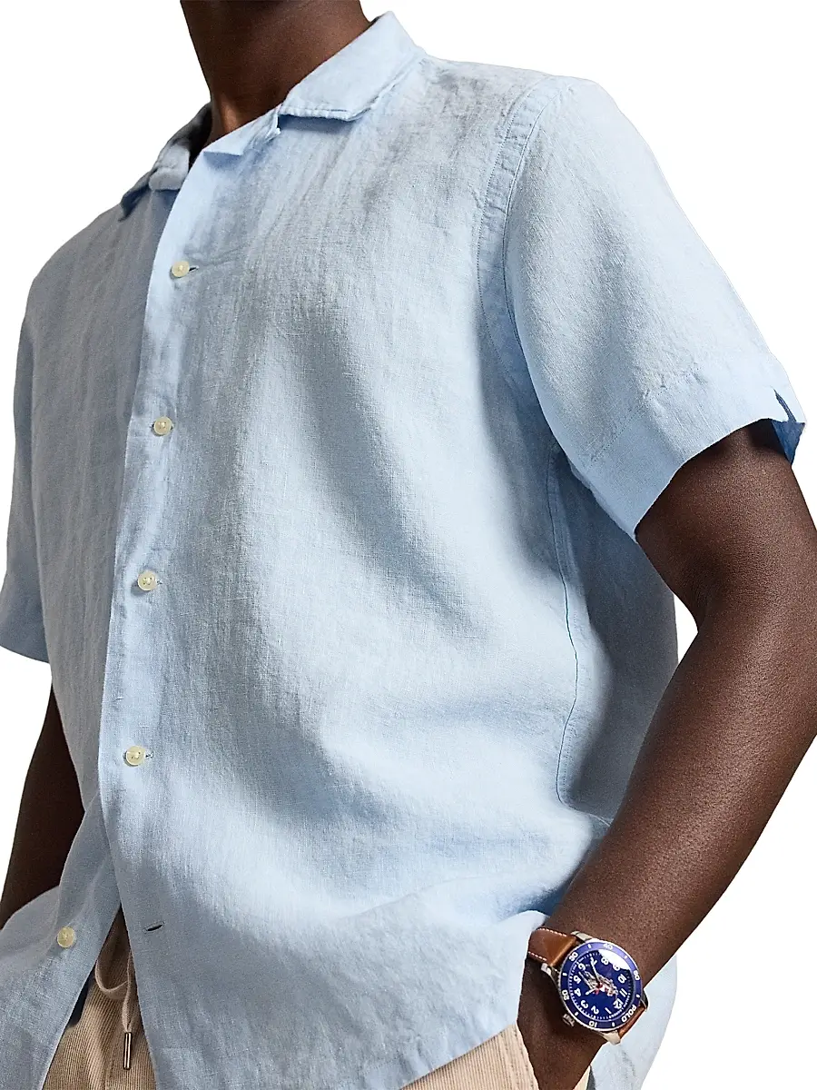 Polo Ralph Lauren Men's Classic-Fit Linen Camp Shirt | Thumbnail 5