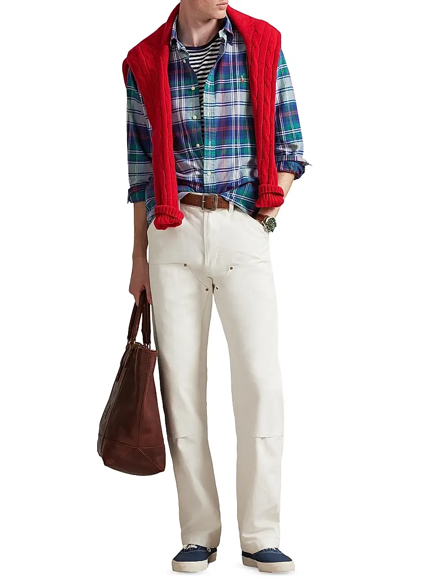 Polo Ralph Lauren Men's Logo-Embroidered Striped Cotton Oxford Shirt | Thumbnail 2