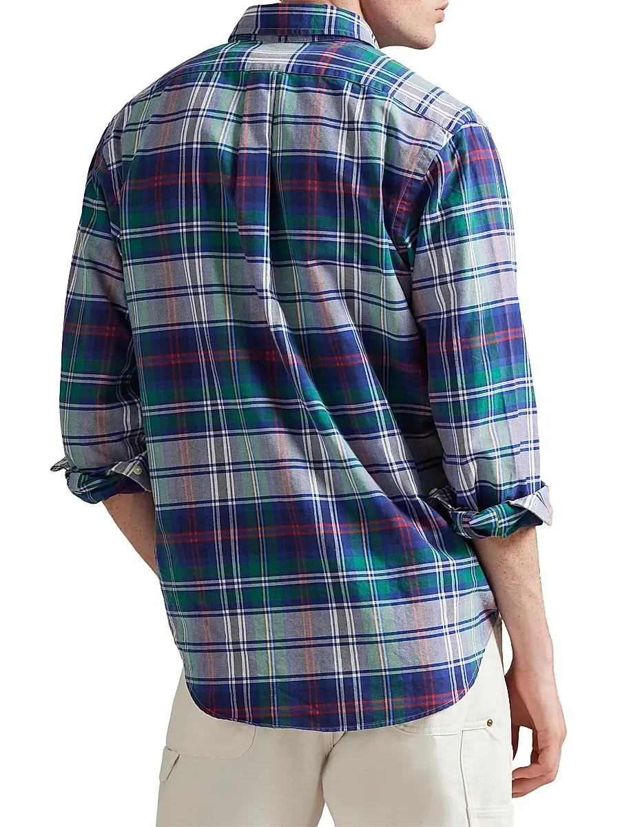 Polo Ralph Lauren Men's Logo-Embroidered Striped Cotton Oxford Shirt | Thumbnail 4