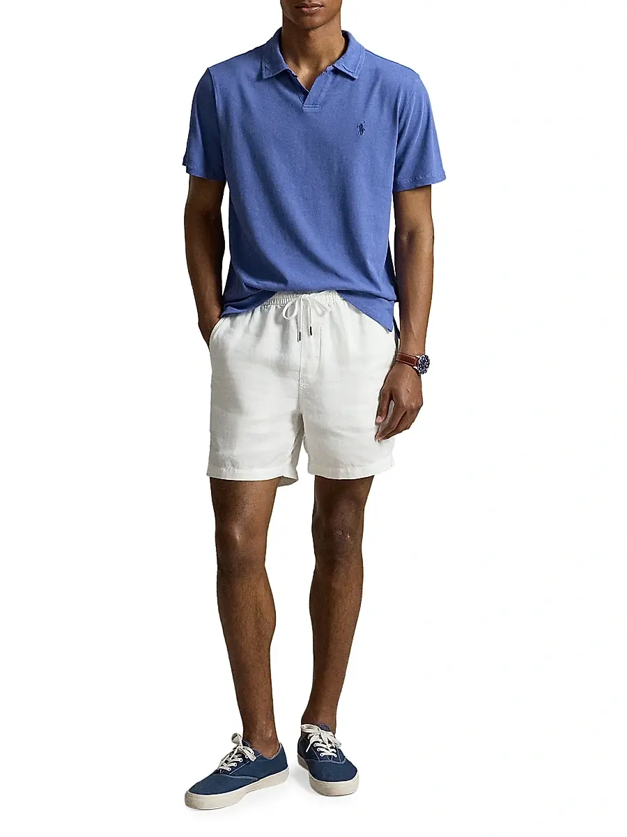 Polo Ralph Lauren Men's Logo Cotton-Linen Jersey Polo Shirt | Thumbnail 2 Polo Ralph Lauren Men's Logo Cotton-Linen Jersey Polo Shirt | Thumbnail 2
