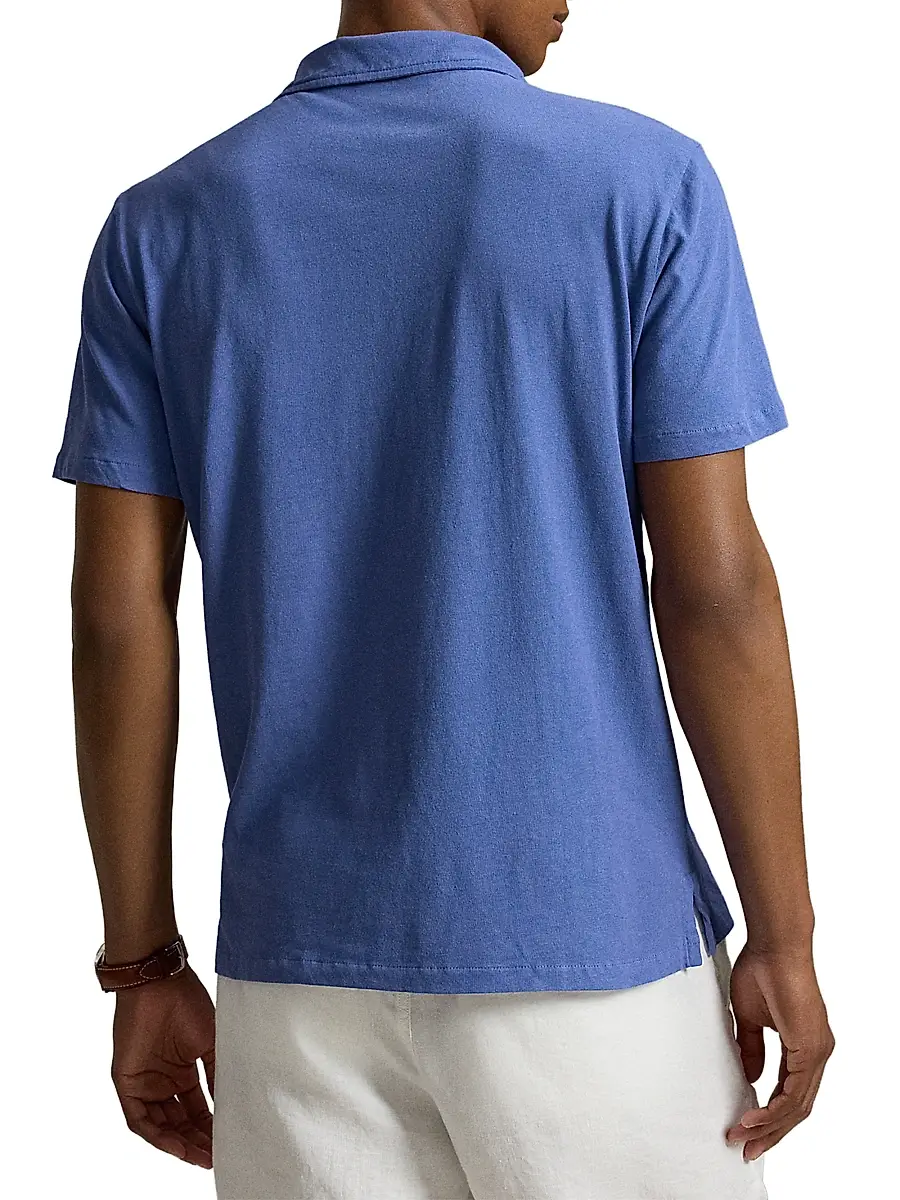 Polo Ralph Lauren Men's Logo Cotton-Linen Jersey Polo Shirt | Thumbnail 4 Polo Ralph Lauren Men's Logo Cotton-Linen Jersey Polo Shirt | Thumbnail 4