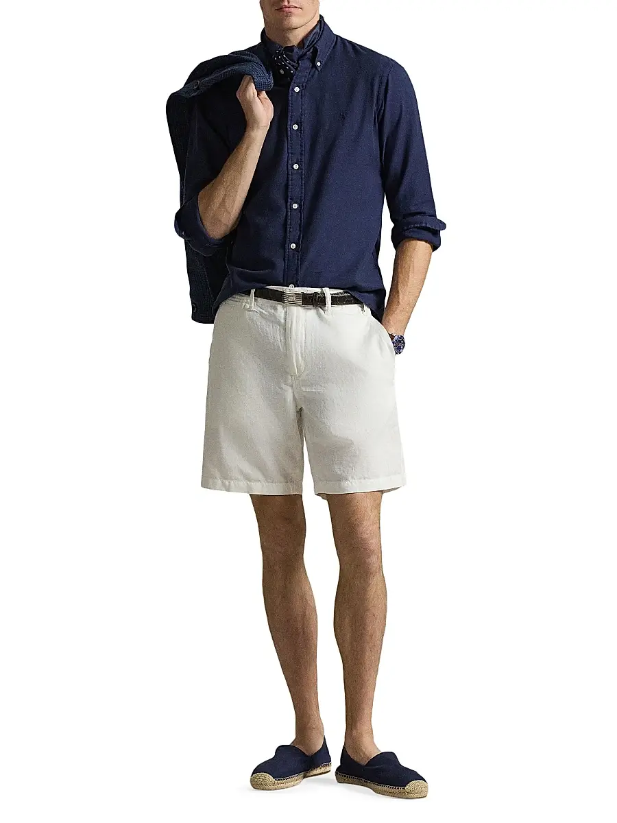 Polo Ralph Lauren Men's 8.5-Inch Classic-Fit Linen-Cotton Shorts | Thumbnail 2 Polo Ralph Lauren Men's 8.5-Inch Classic-Fit Linen-Cotton Shorts | Thumbnail 2