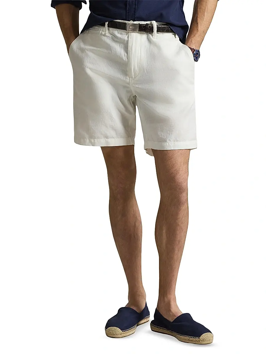 Polo Ralph Lauren Men's 8.5-Inch Classic-Fit Linen-Cotton Shorts | Thumbnail 3 Polo Ralph Lauren Men's 8.5-Inch Classic-Fit Linen-Cotton Shorts | Thumbnail 3