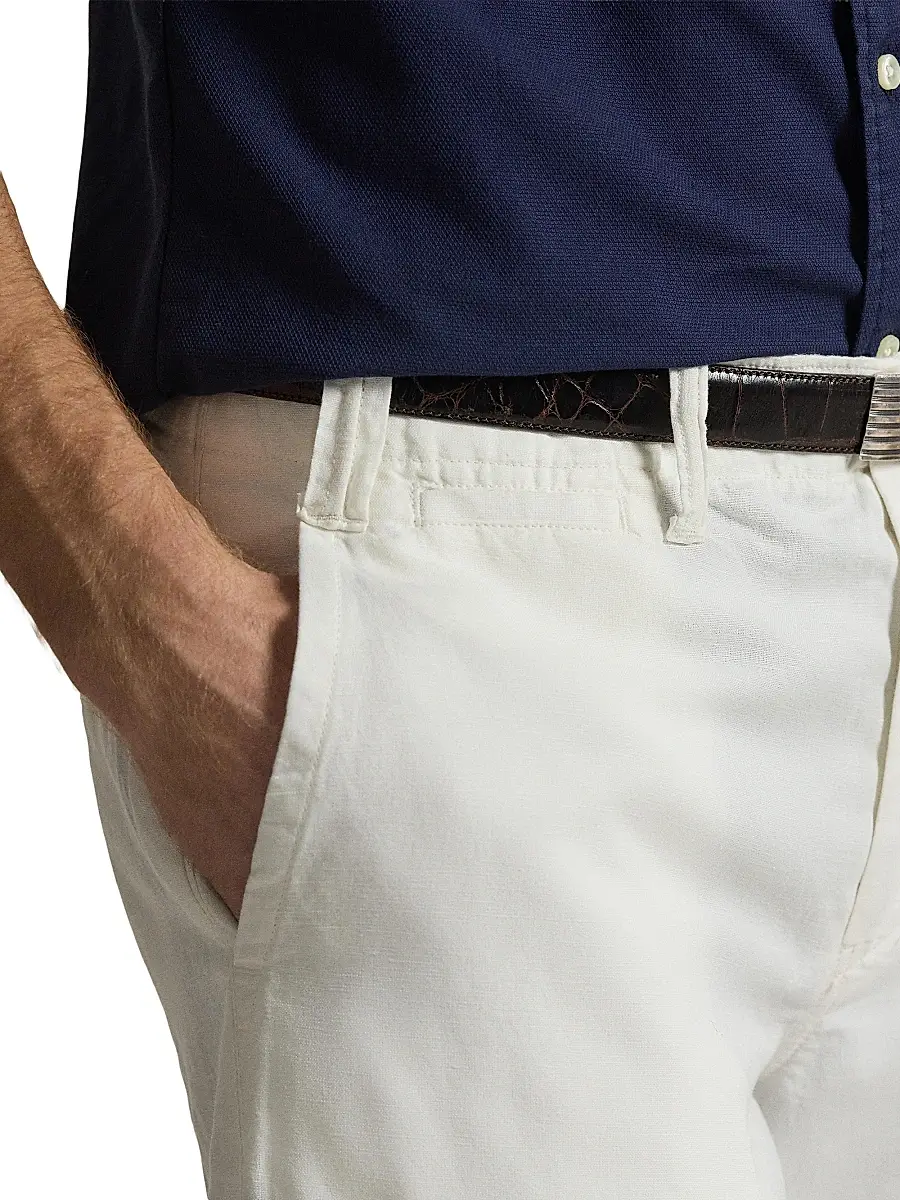 Polo Ralph Lauren Men's 8.5-Inch Classic-Fit Linen-Cotton Shorts | Thumbnail 5 Polo Ralph Lauren Men's 8.5-Inch Classic-Fit Linen-Cotton Shorts | Thumbnail 5
