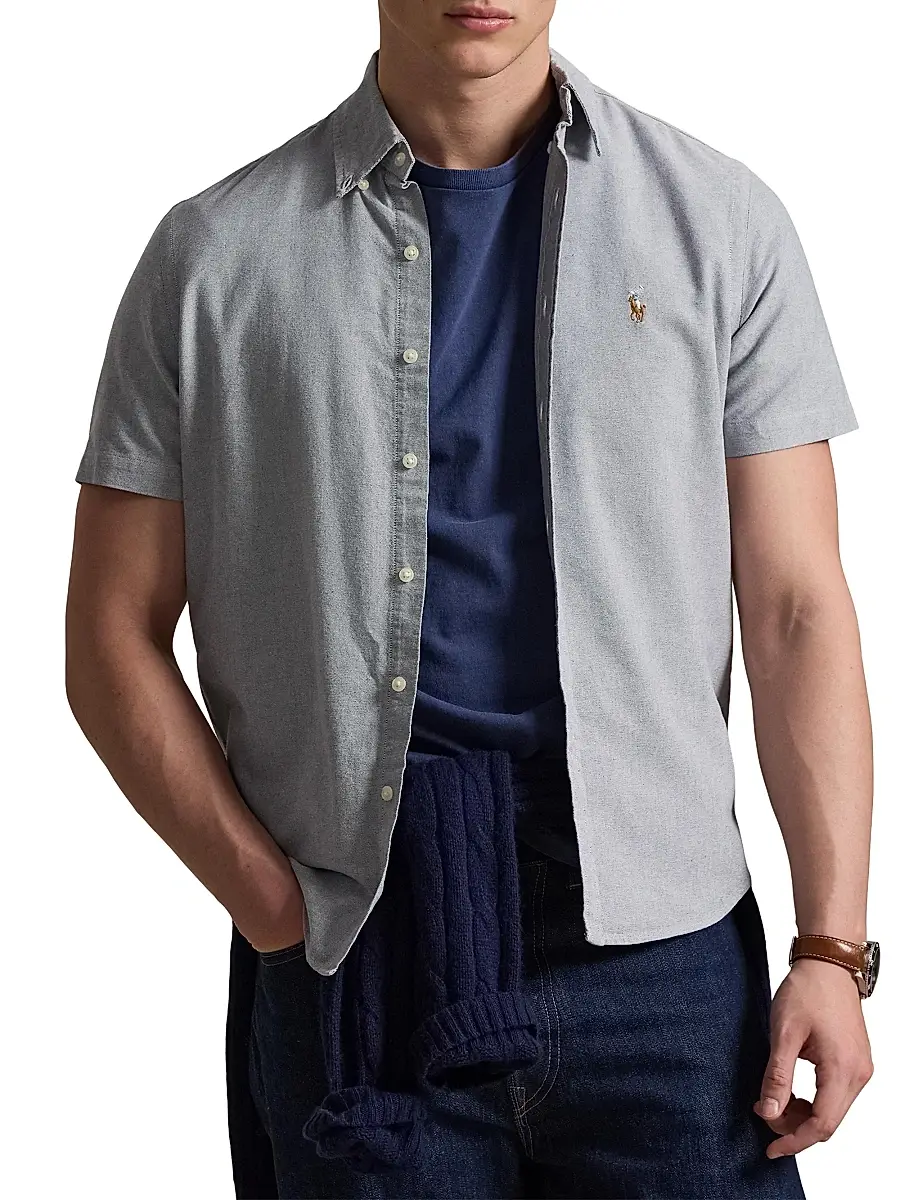 Polo Ralph Lauren Men's Classic-Fit Short-Sleeve Oxford Shirt | Thumbnail 3