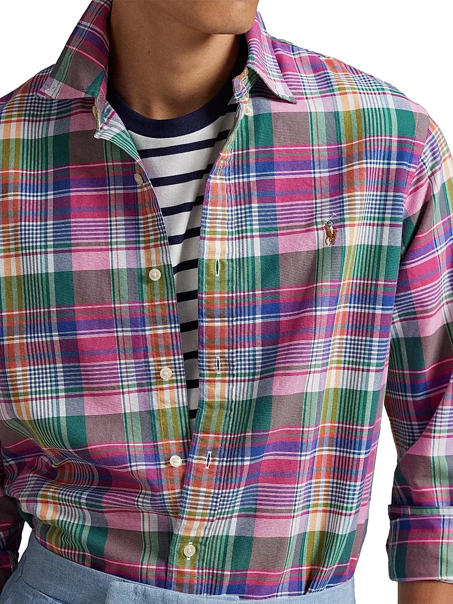 Polo Ralph Lauren Men's Logo-Embroidered Striped Cotton Oxford Shirt | Thumbnail 5