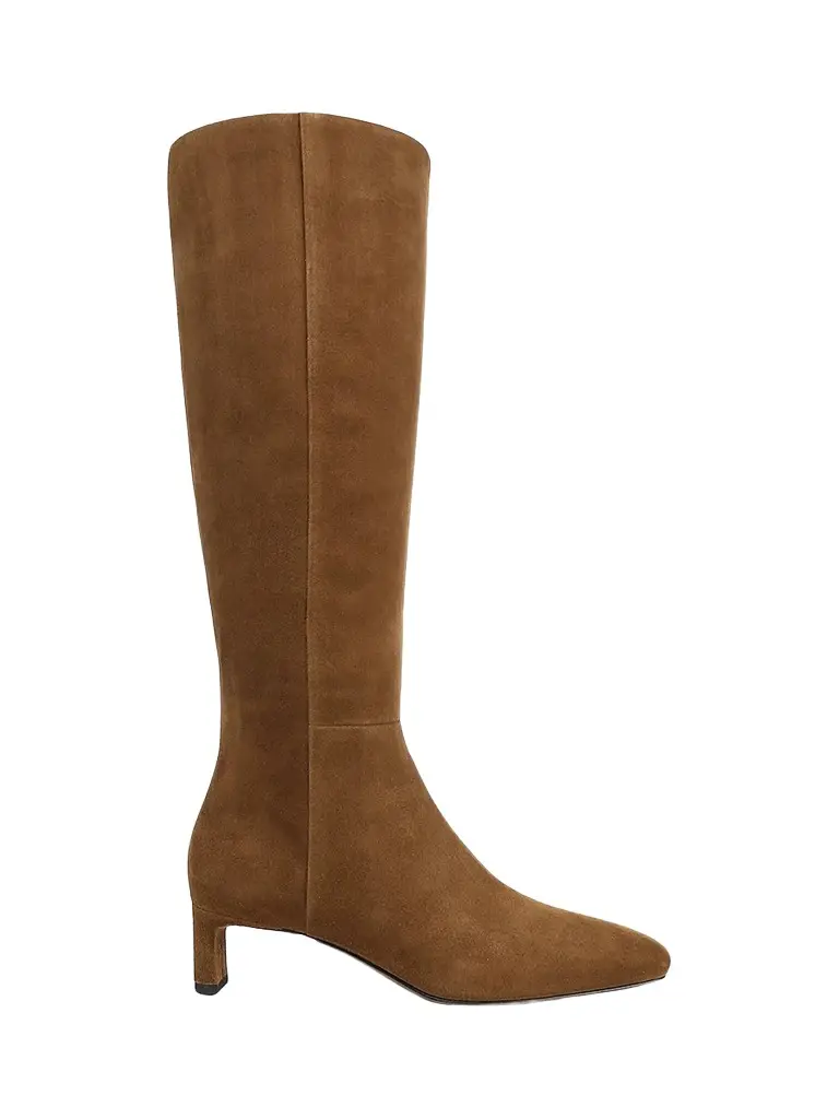 Vince Women's Lilith Tall Suede Knee-High Boots - Elmwood | Image 1 Vince Women's Lilith Tall Suede Knee-High Boots - Elmwood | Image 1