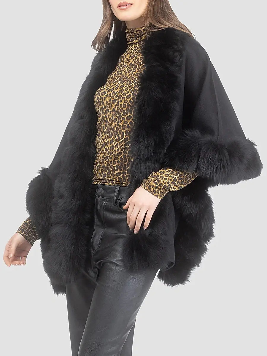 Gorski Women's Reversible Cashmere and Wool Shawl | Thumbnail 3 Gorski Women's Reversible Cashmere and Wool Shawl | Thumbnail 3