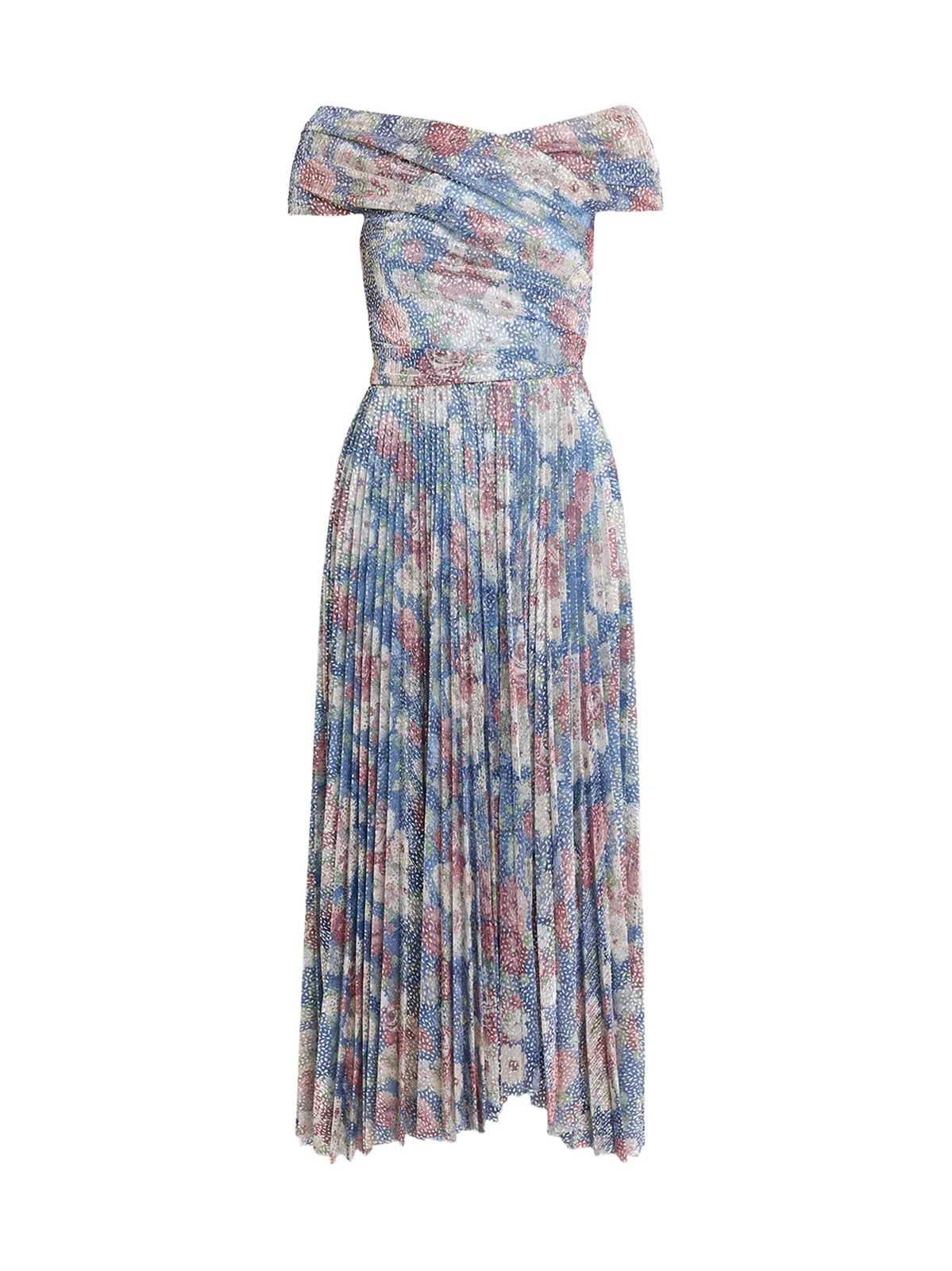 Women's Floral Metallic Voile Cocktail Dress Women's Floral Metallic Voile Cocktail Dress